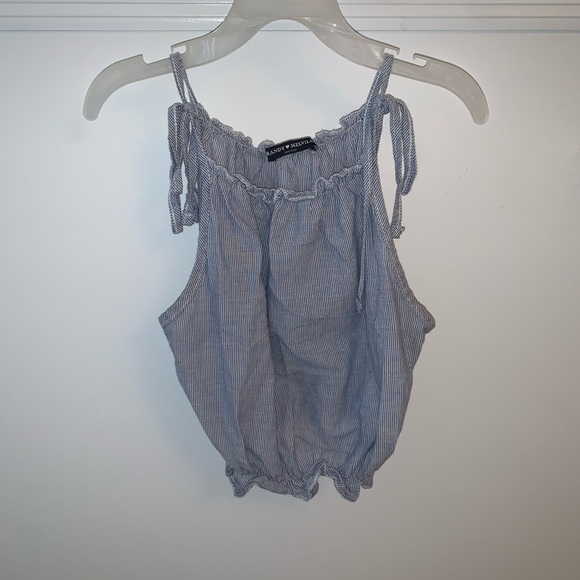 Brandy Melville Pin Striped Cropped Tank - Picture 3 of 4